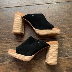 Yellow Box Ambur Espadrille Platform Heel size 8.5